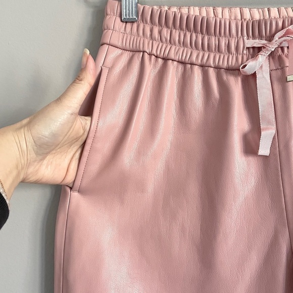 CAMI NYC Pink Dalton Faux Vegan Leather Joggers Pants - S, $275US - Picture 4 of 12